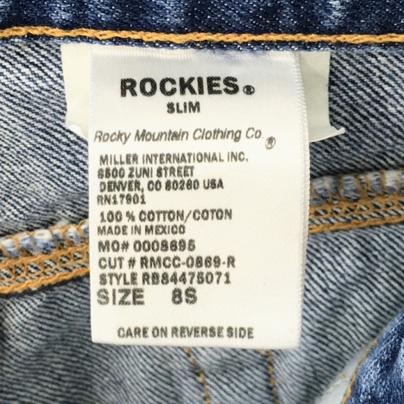 Rockies Women Western Jeans Blue 5 Pocket Slim Boot Cut Prescott Sz 8 S 29 x 30 - Picture 11 of 12